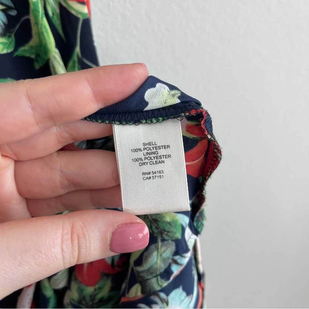 Eliza J Navy Floral Handkerchief Knee Length Dres… - image 8
