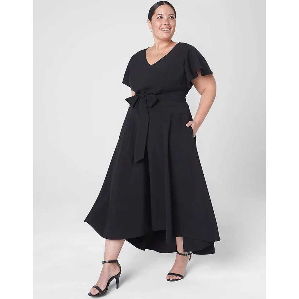 Lane Bryant Lena Midi Dress Black Plus Size 20 Fo… - image 1