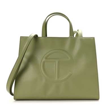 TELFAR Vegan Leather Medium Shopping Bag Drab