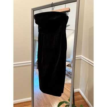 J Crew Velvet Silk Lined Strapless Dress Size 2