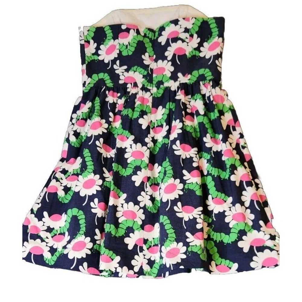LILLY PULITZER Blue Pink Floral Yum Yum Caterpill… - image 2
