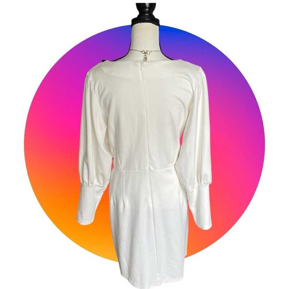 Eloquii Women Plus Size 18 White Faux Wrap Drape … - image 10