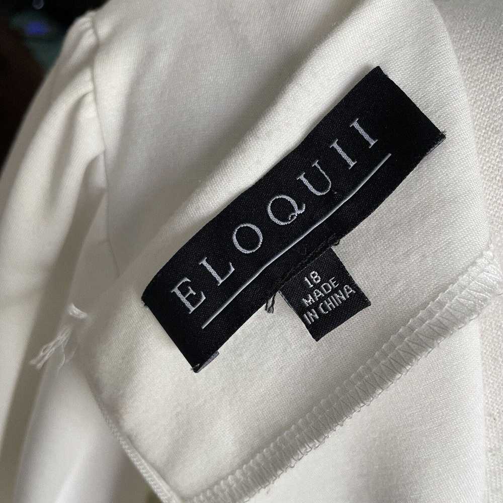 Eloquii Women Plus Size 18 White Faux Wrap Drape … - image 5