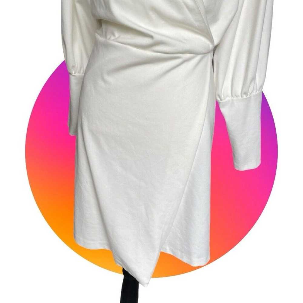 Eloquii Women Plus Size 18 White Faux Wrap Drape … - image 8