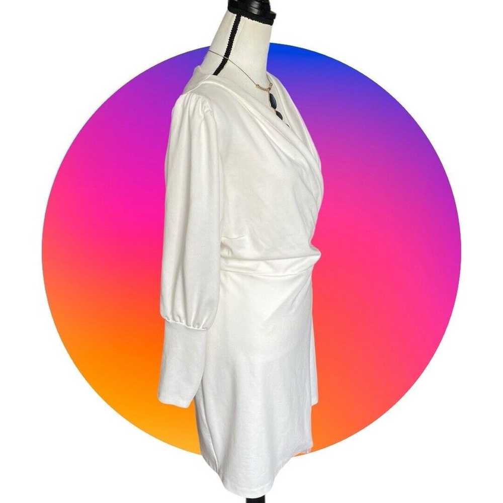 Eloquii Women Plus Size 18 White Faux Wrap Drape … - image 9
