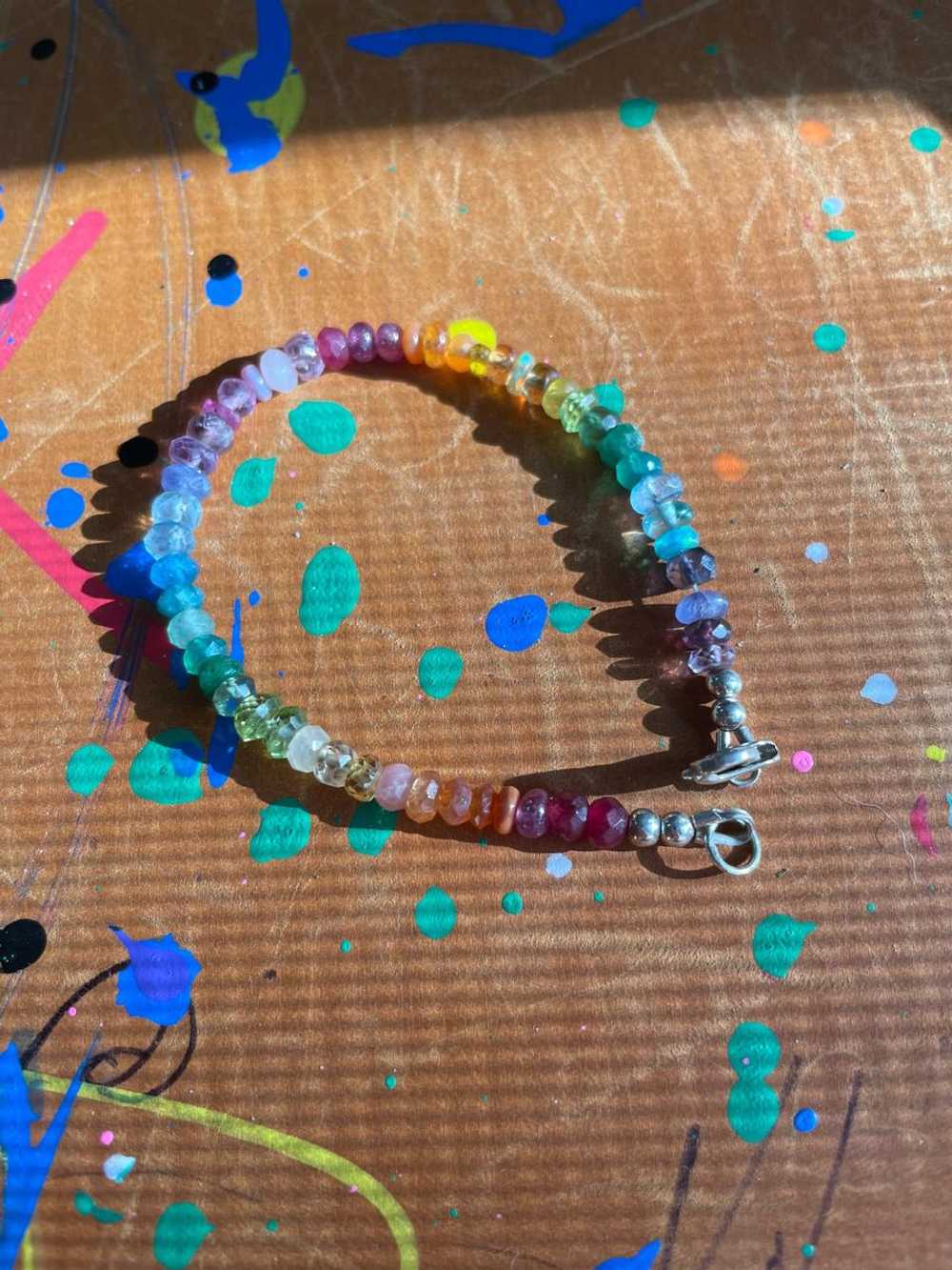 Handmade Rainbow gemstone bracelet | Used,… - image 3