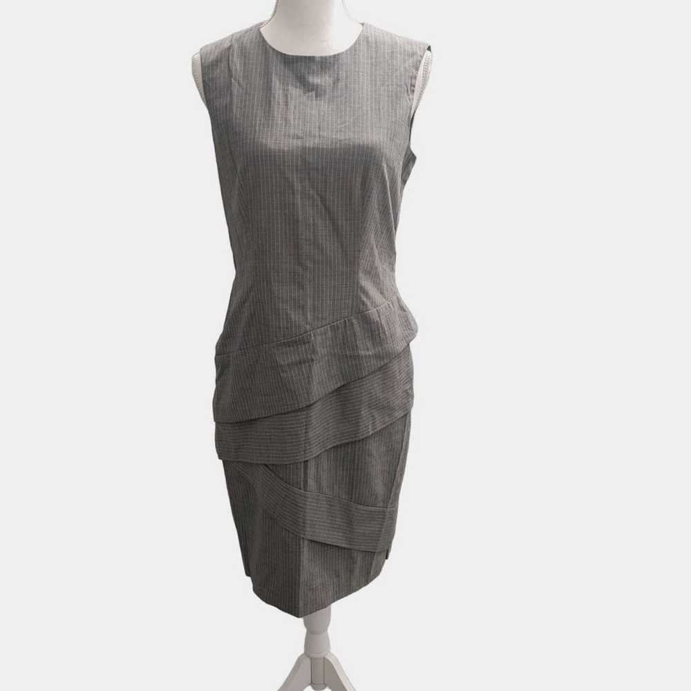 Piazza Sempione Dress Shift Pinstripe Gray White … - image 2