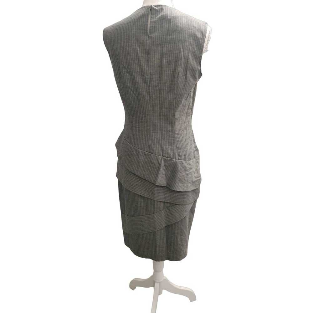 Piazza Sempione Dress Shift Pinstripe Gray White … - image 3