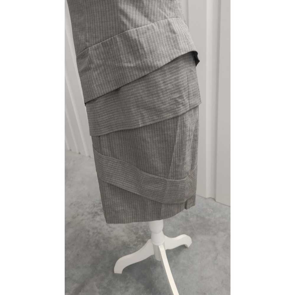 Piazza Sempione Dress Shift Pinstripe Gray White … - image 4