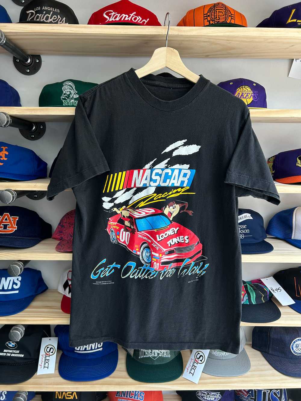 Vintage Looney Tunes Nascar Taz Graphic Tee Small… - image 1