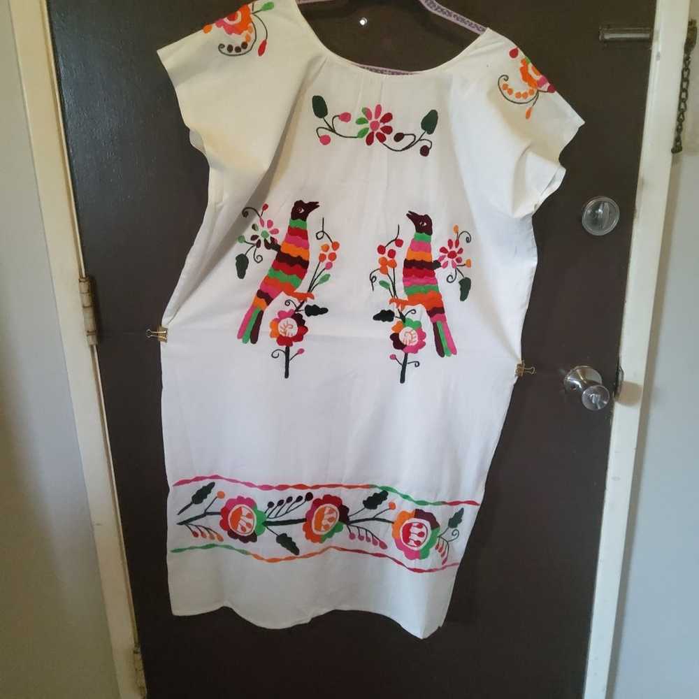 Otomi Dress, Mexico - 24" W x 43" L  Mexican embr… - image 3