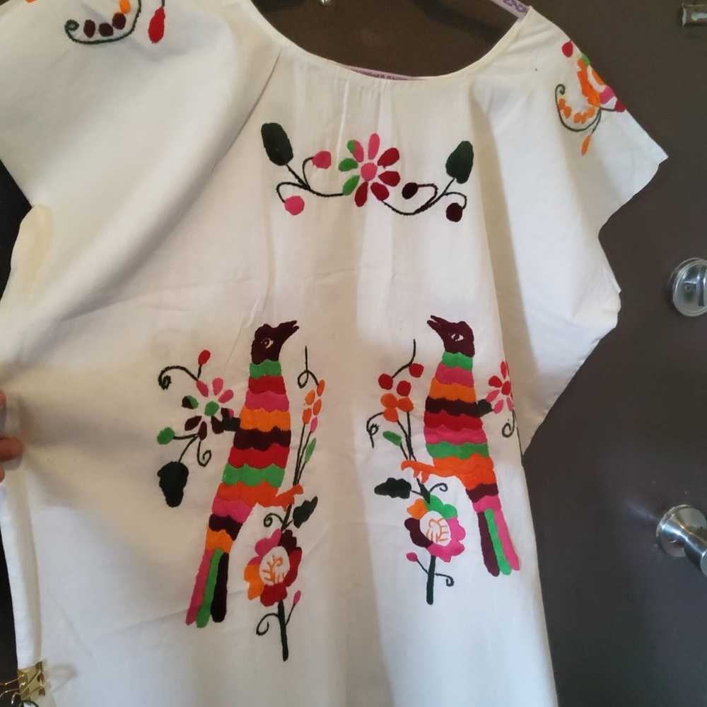 Otomi Dress, Mexico - 24" W x 43" L  Mexican embr… - image 8