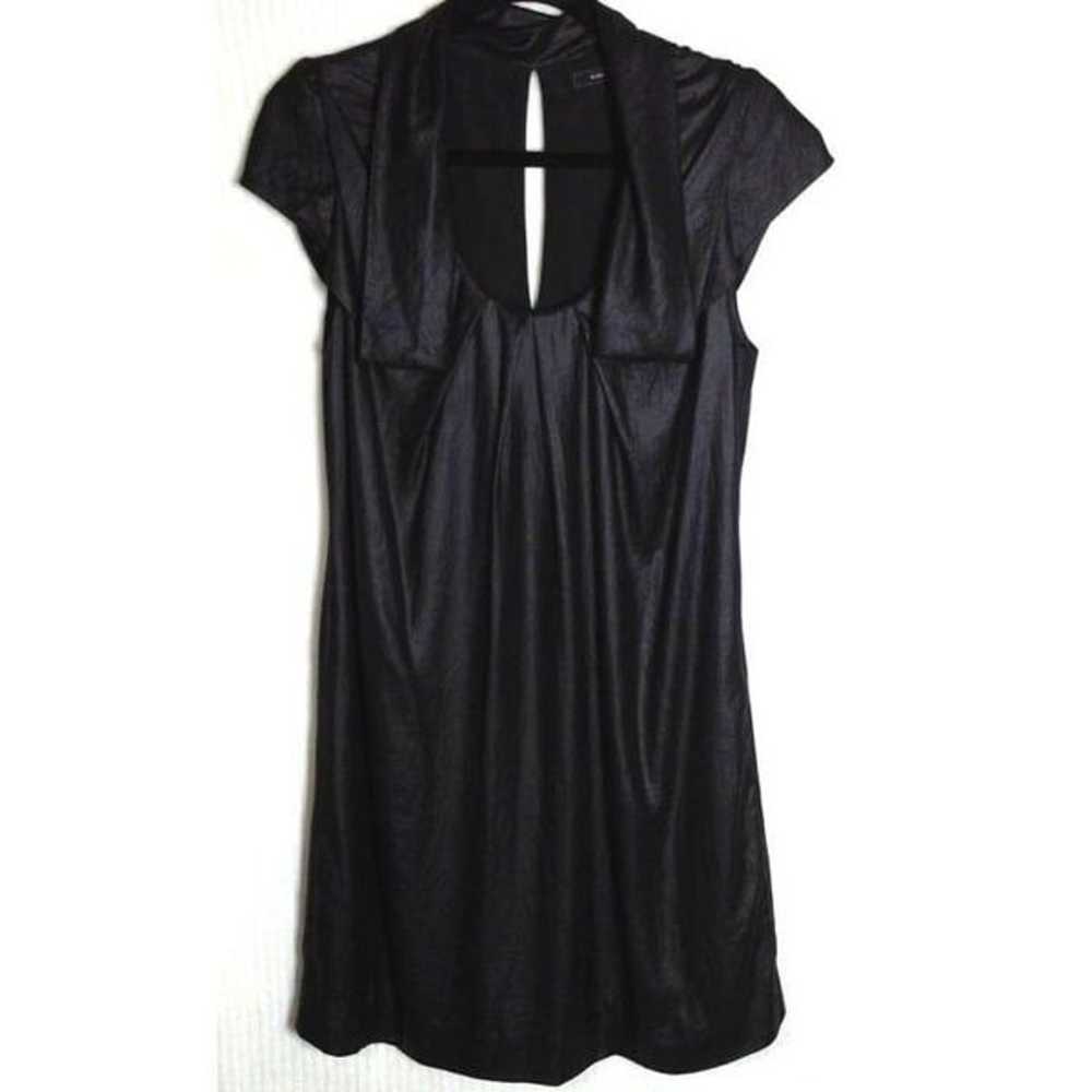 BCBGMAXAZRIA Black Shift Dress Size Medium Keyhol… - image 1