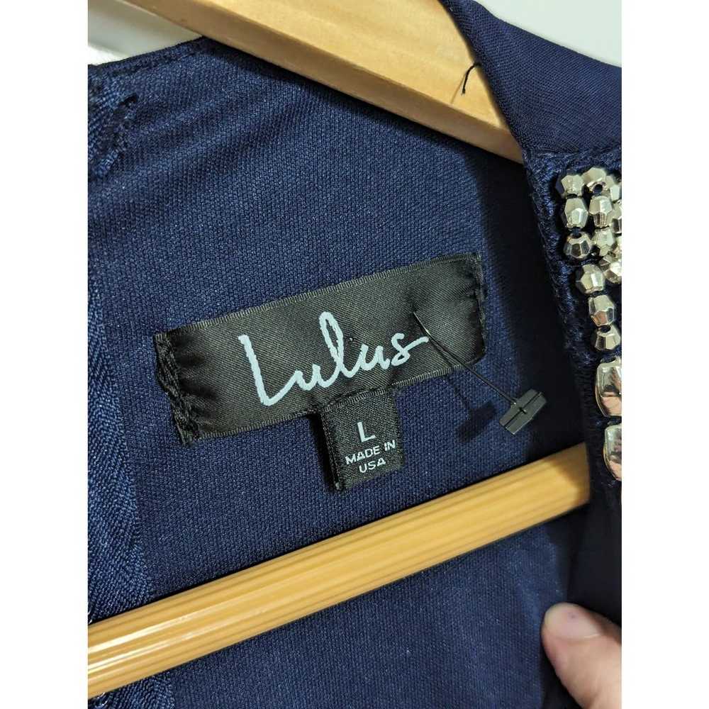 Lulus Pledging My Love Navy Blue Beaded Maxi Dres… - image 4