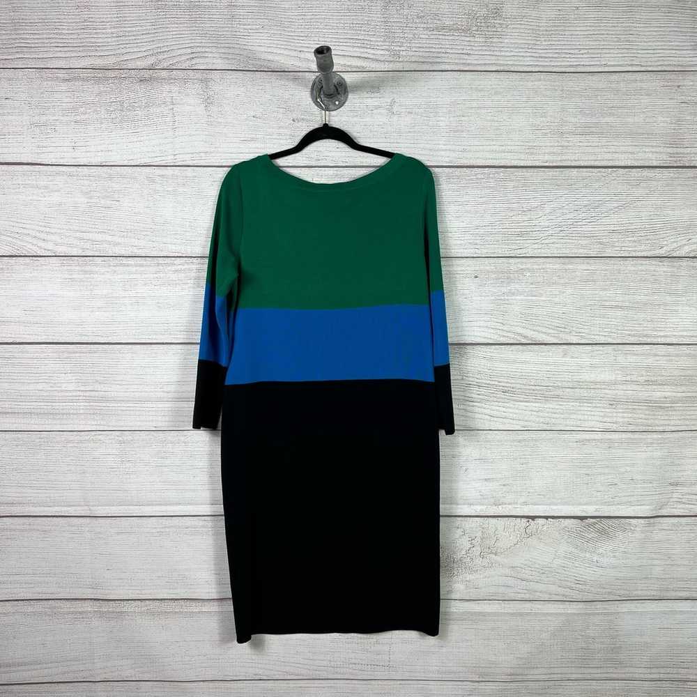 Exclusively Misook Black Green Blue Colorblock St… - image 5