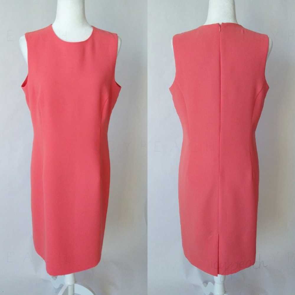 Pendleton Vtg 90s Dress Size 12 Coral Melon Sleev… - image 1