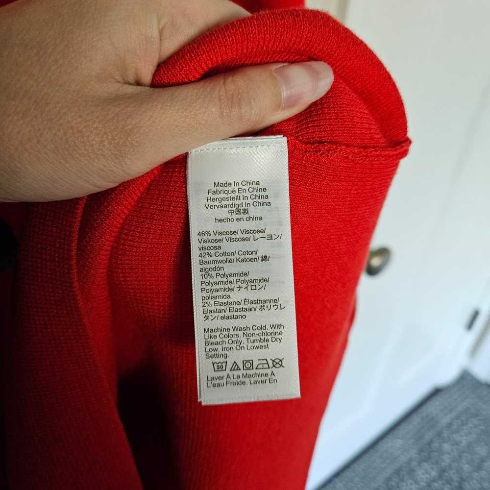 J. Crew Red Squareneck Mini Sweater-Dress NWOT Si… - image 6