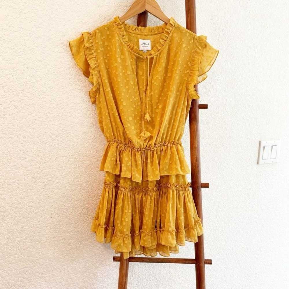 Misa Los Angeles Lilian Mini Dress in Saffron Yel… - image 3