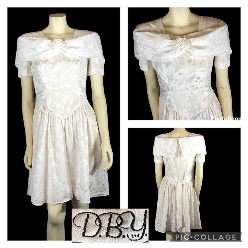 Vintage1980's  D.B.Y white 1980’s dress size 3 - image 1