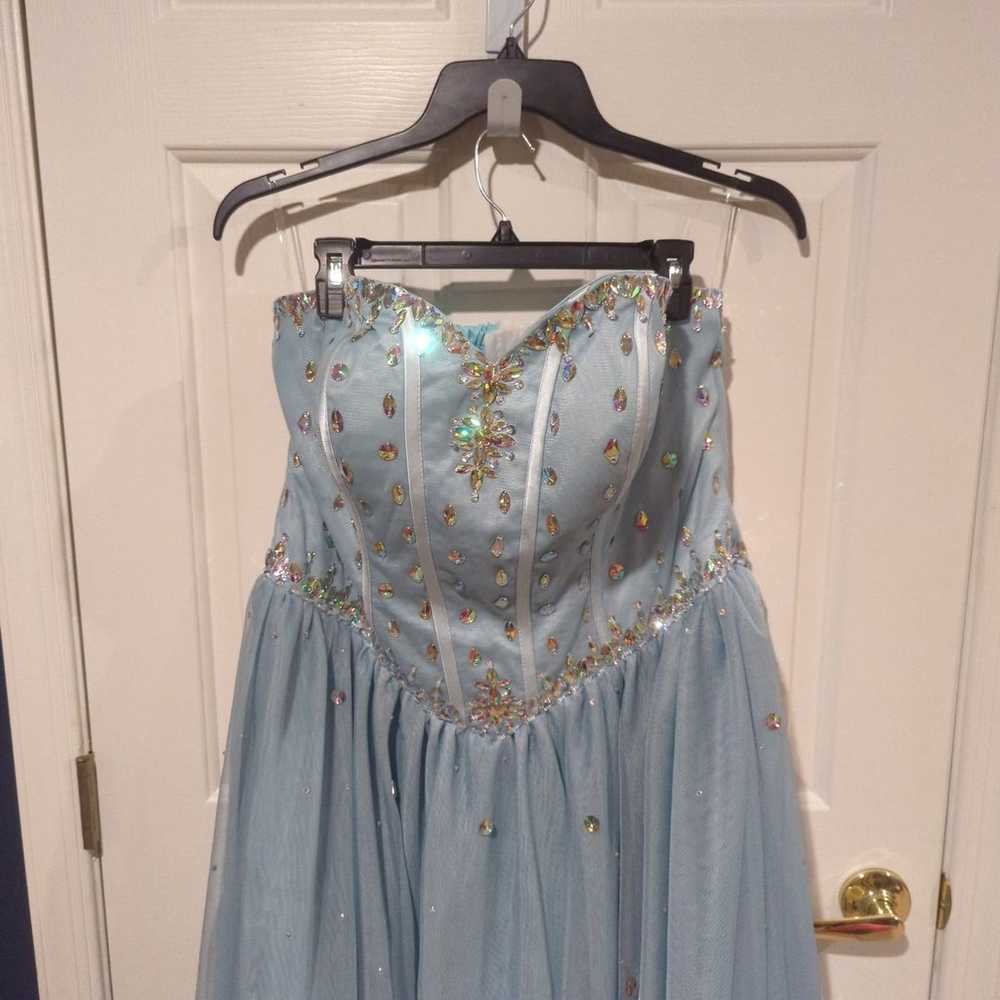 Sweetheart Formal Gown, Light Blue/Silver, NWOT, … - image 2