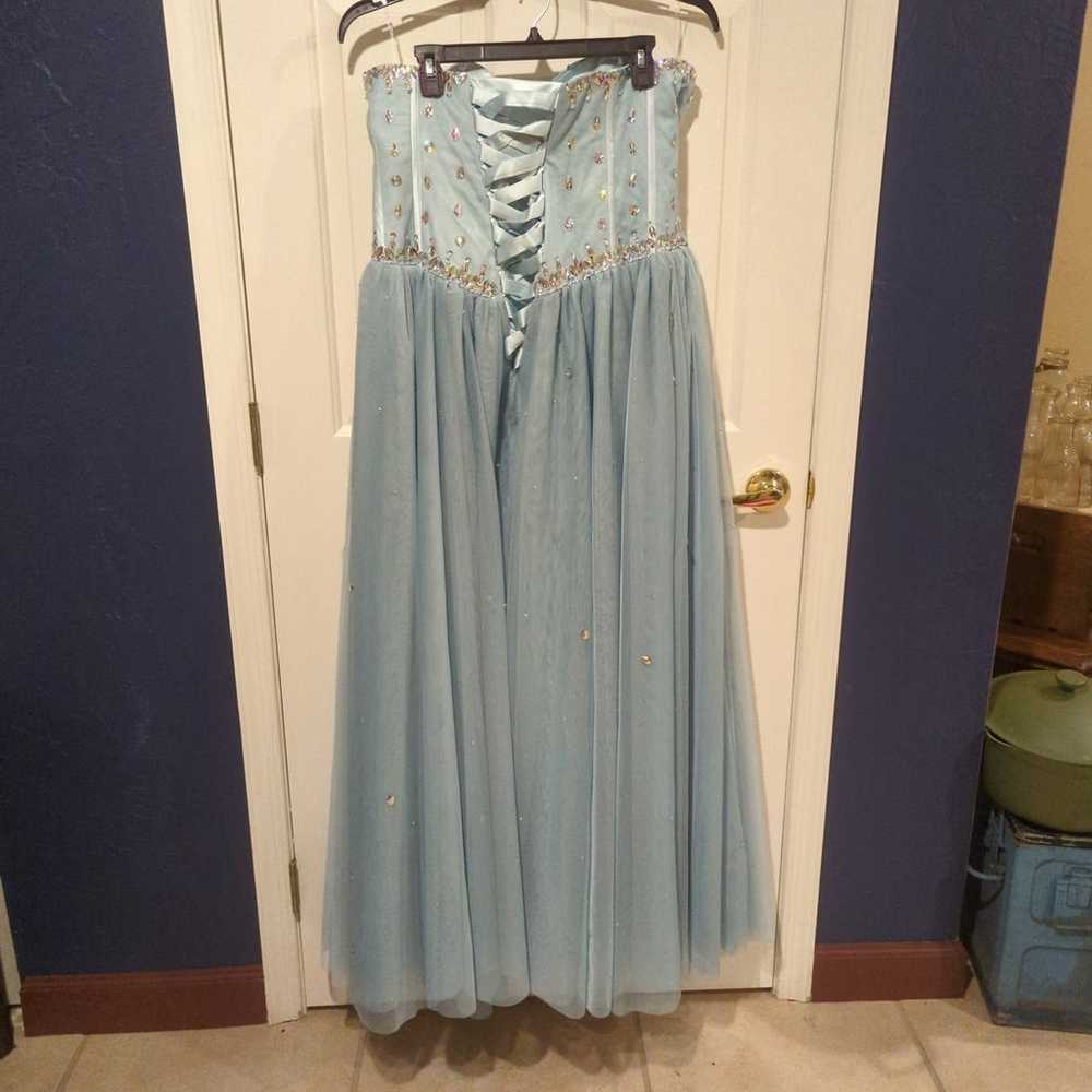 Sweetheart Formal Gown, Light Blue/Silver, NWOT, … - image 4