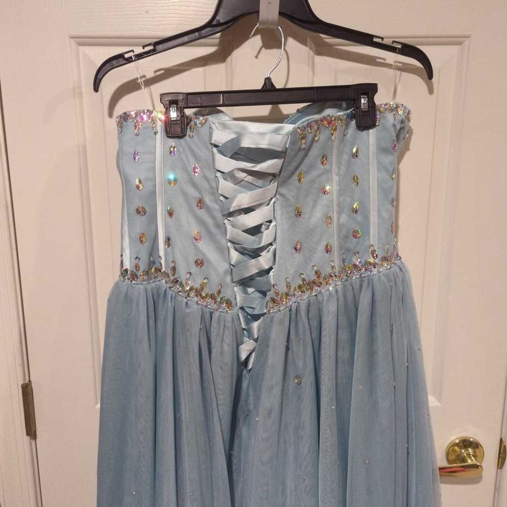 Sweetheart Formal Gown, Light Blue/Silver, NWOT, … - image 5