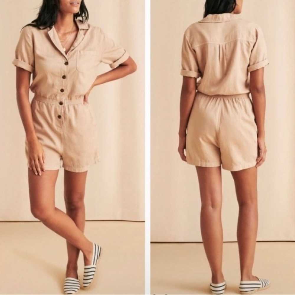 Faherty Arlie Day Romper In Summer Sand Size XXL - image 2