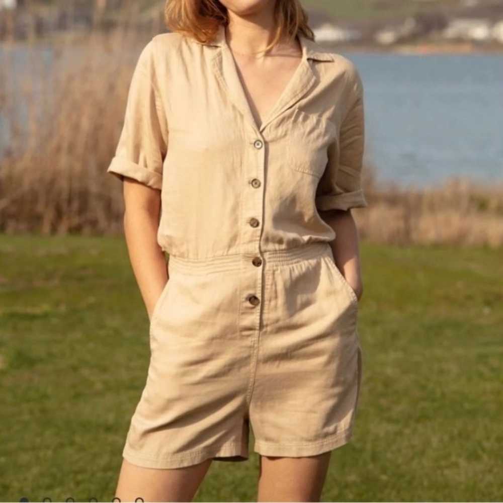 Faherty Arlie Day Romper In Summer Sand Size XXL - image 3