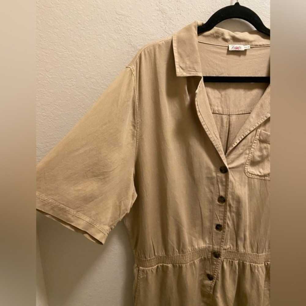 Faherty Arlie Day Romper In Summer Sand Size XXL - image 7