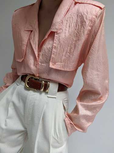 Vintage Diane Von Furstenberg Peach Pink Blouse