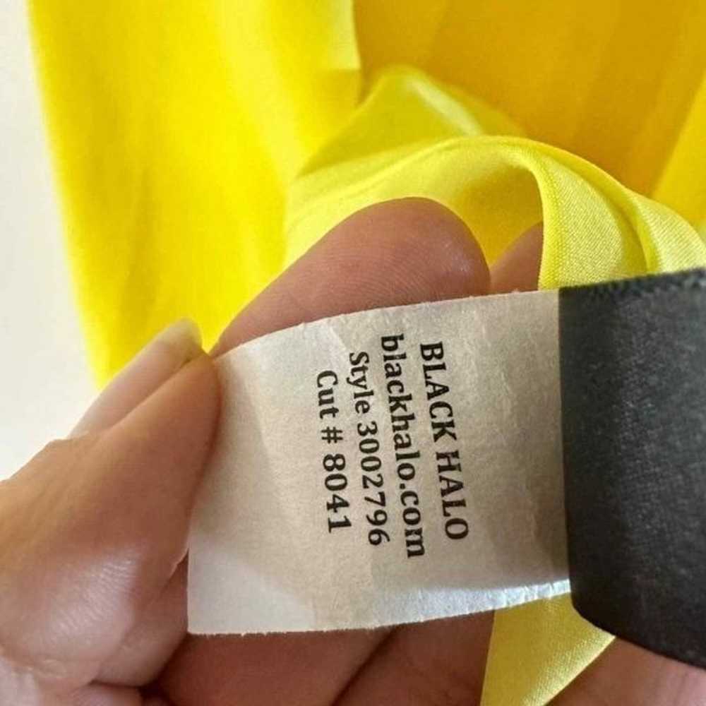 Black Halo Pabla Yellow A-Line Mini Dress Ruffle … - image 11