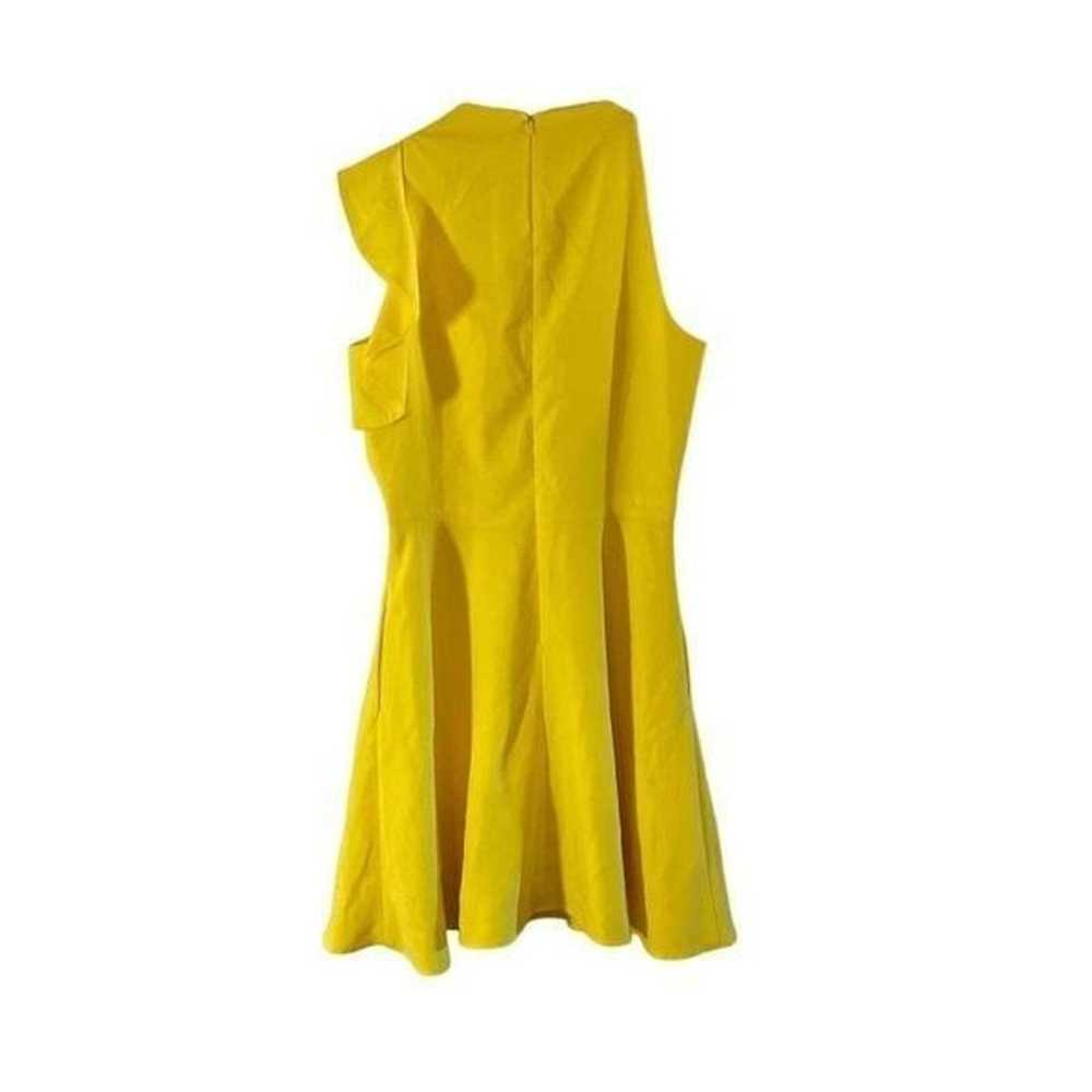 Black Halo Pabla Yellow A-Line Mini Dress Ruffle … - image 4