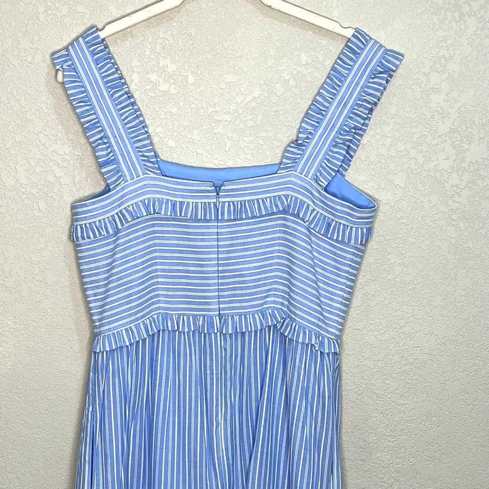 Gal Meets Glam Blue White Striped Sundress Size 2 - image 7