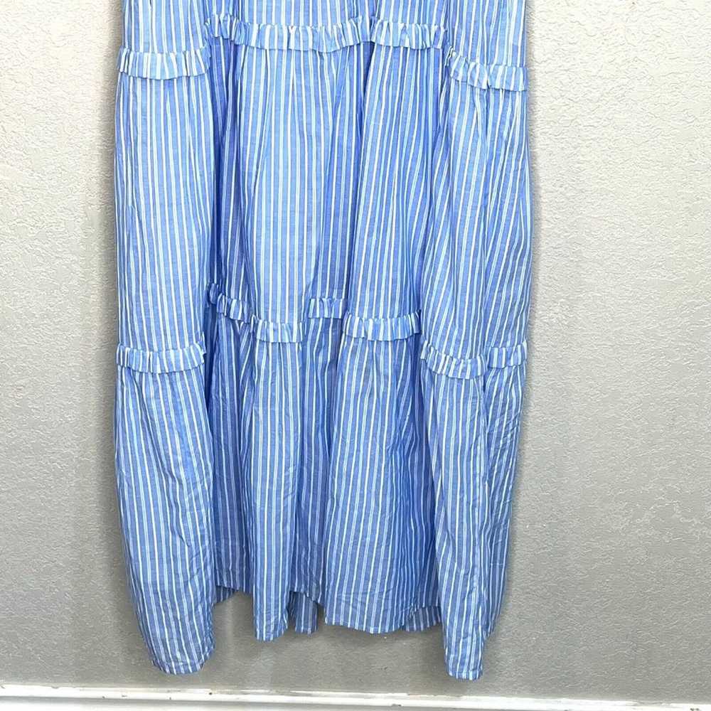 Gal Meets Glam Blue White Striped Sundress Size 2 - image 8