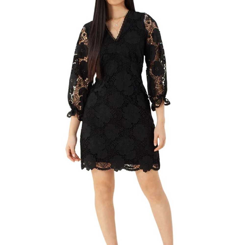 Hale Bob Mellea Lace Dress Black Medium NWOT - image 1