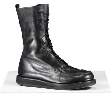 The Row Black Leather Lace Up Patty Combat Boots … - image 1