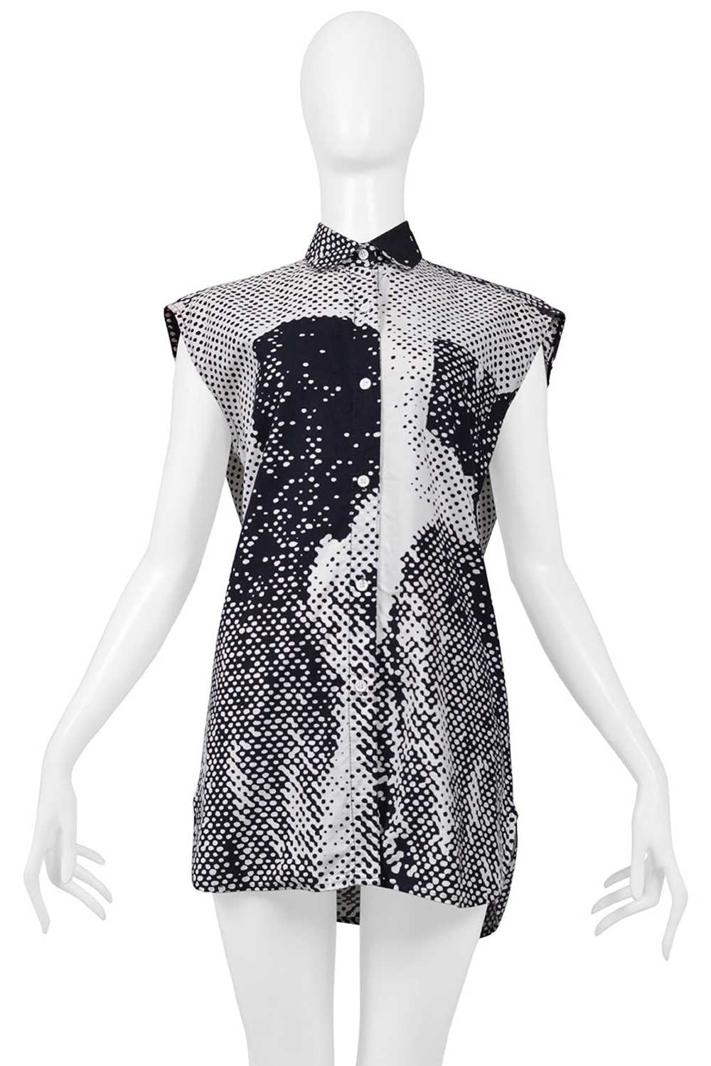 STEPHEN SPROUSE MENS BLACK & WHITE SLEEVELESS POP… - image 1