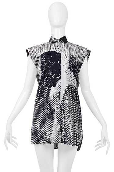 STEPHEN SPROUSE MENS BLACK & WHITE SLEEVELESS POP 