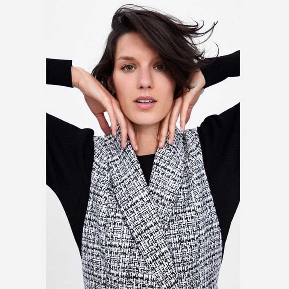 Zara Woman Tweed Black and White Jumpsuit Romper … - image 4