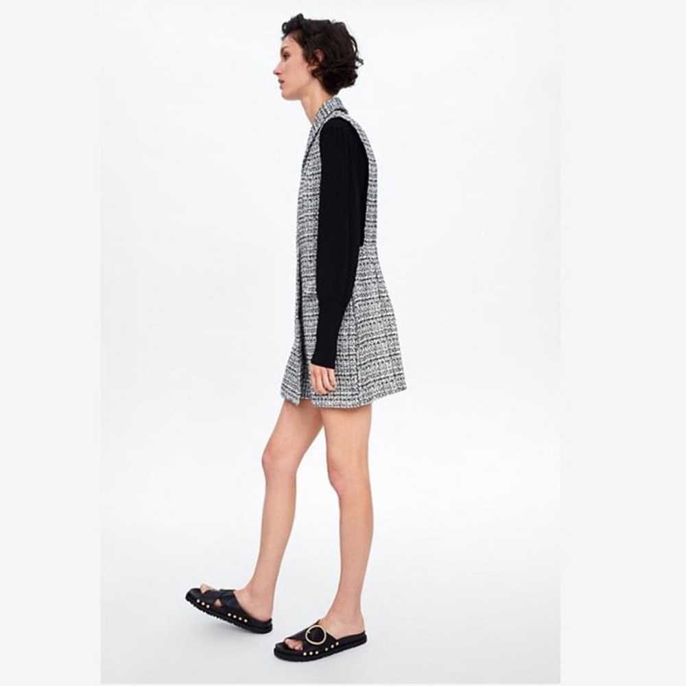 Zara Woman Tweed Black and White Jumpsuit Romper … - image 5