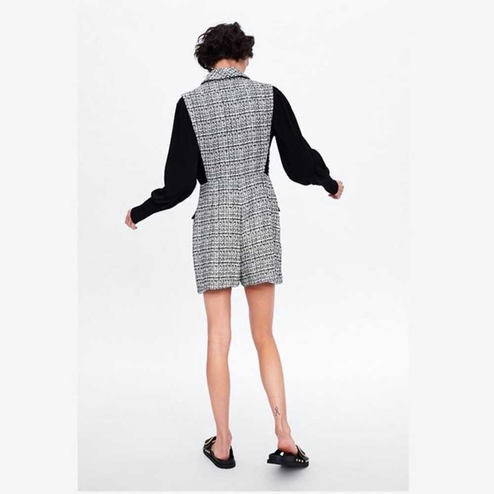 Zara Woman Tweed Black and White Jumpsuit Romper … - image 7