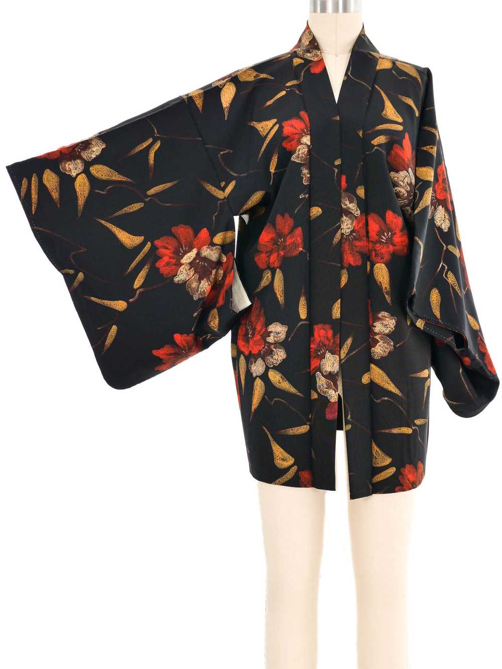 Black Poppy Kimono - Gem