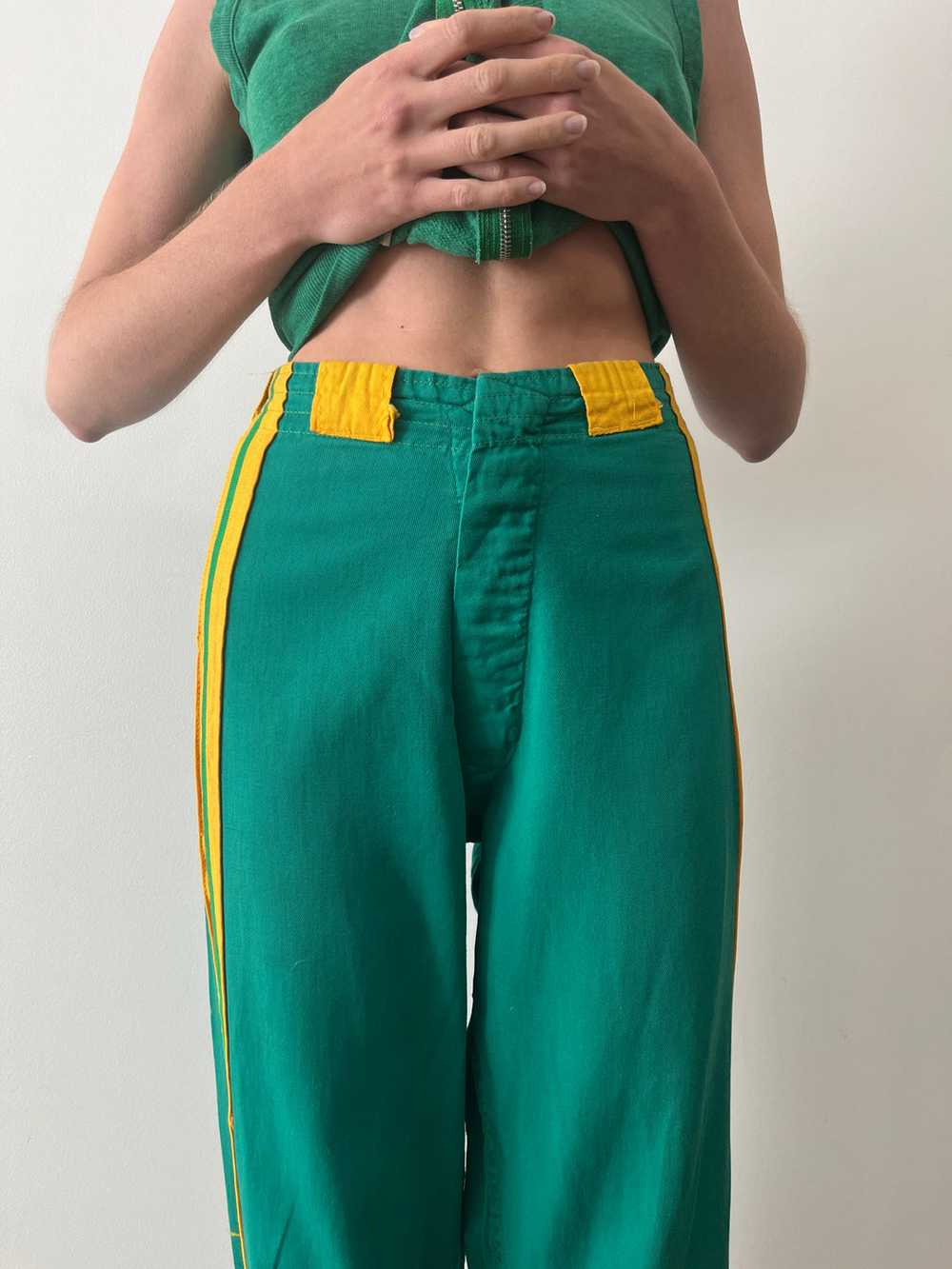 50s Green Baseball Pants - image 2