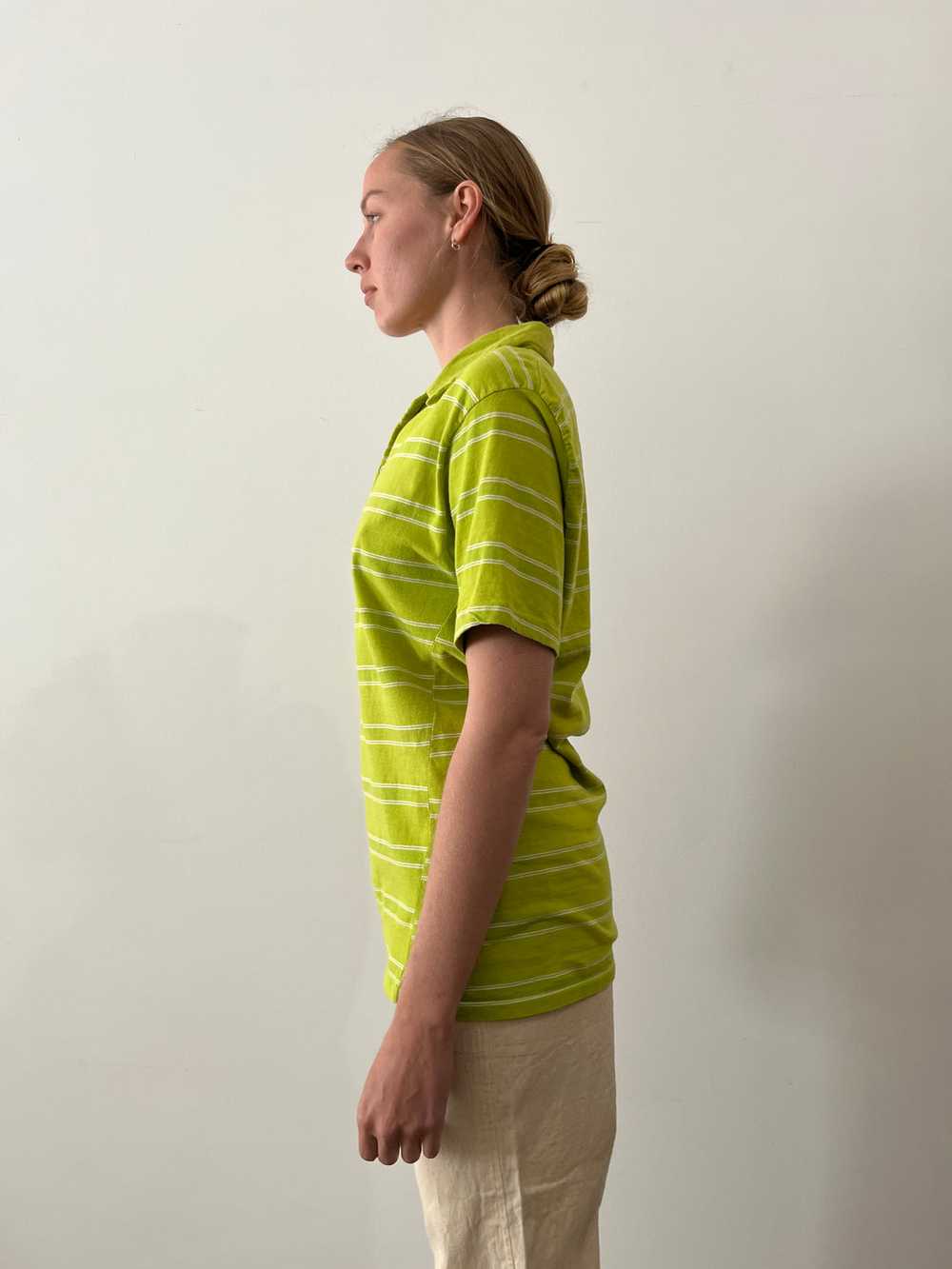 60s Lime Green Polo tee - image 2