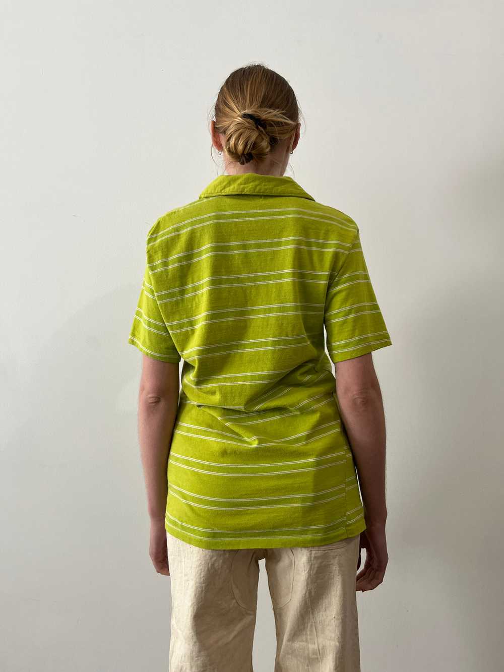 60s Lime Green Polo tee - image 3