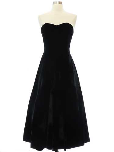 1990's Patra Velveteen Prom Or Cocktail Dress