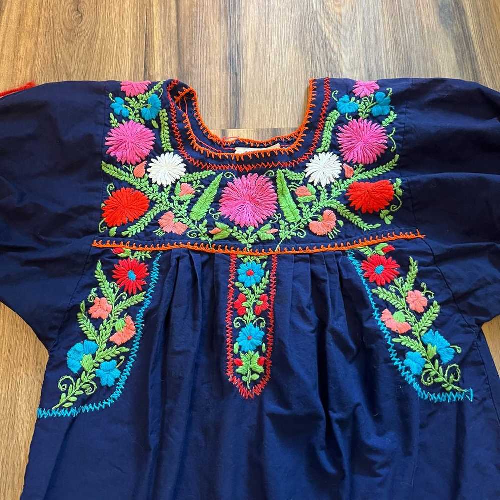 Margarita Dress Womens Small Embroidered Art You … - image 3