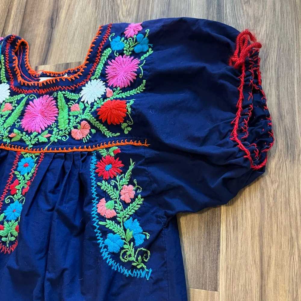 Margarita Dress Womens Small Embroidered Art You … - image 8