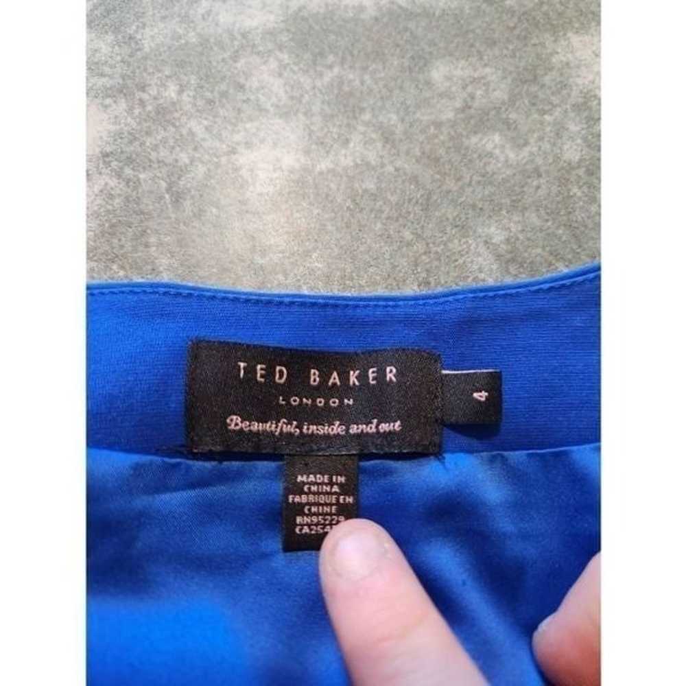 Ted Baker JAMTHUN STRUCTURED ZIP blue  DRESS sz 4 - image 4