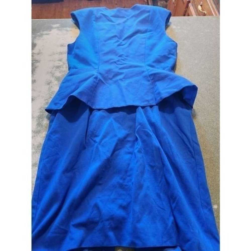 Ted Baker JAMTHUN STRUCTURED ZIP blue  DRESS sz 4 - image 5